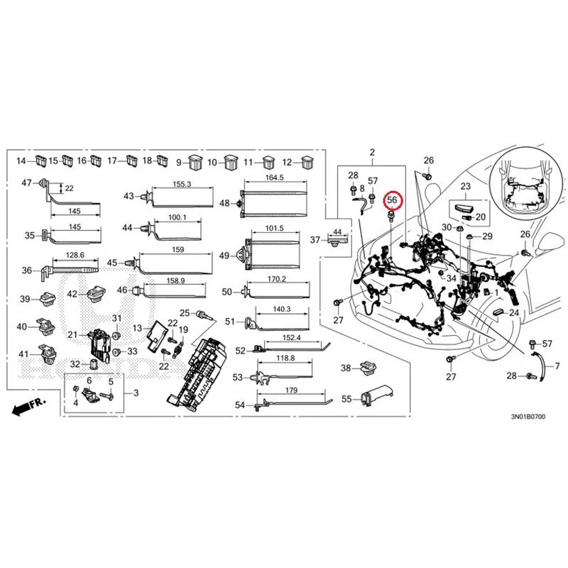 [NEW] JDM HONDA VEZEL e:HEV RV5 2021 Wiring Harness (1) GENUINE OEM - Image 58