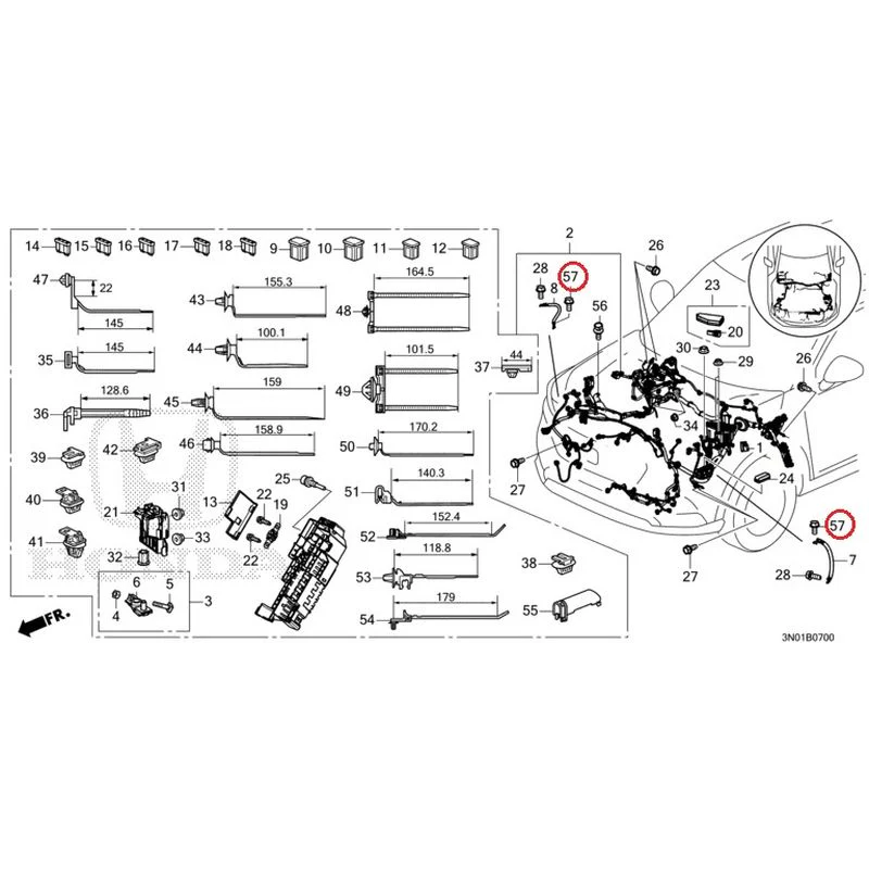 [NEW] JDM HONDA VEZEL e:HEV RV5 2021 Wiring Harness (1) GENUINE OEM - Image 59