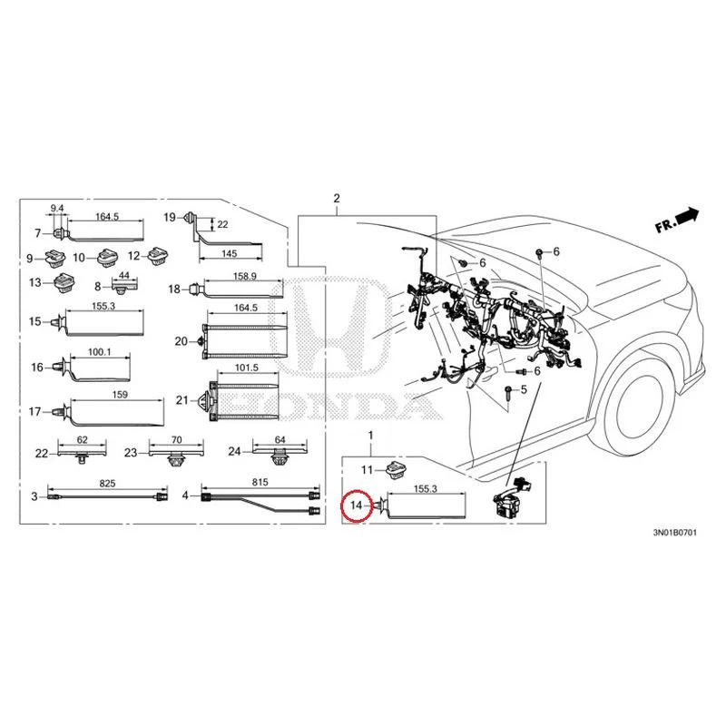 [NEW] JDM HONDA VEZEL e:HEV RV5 2021 Wiring Harness (2) GENUINE OEM - Image 17