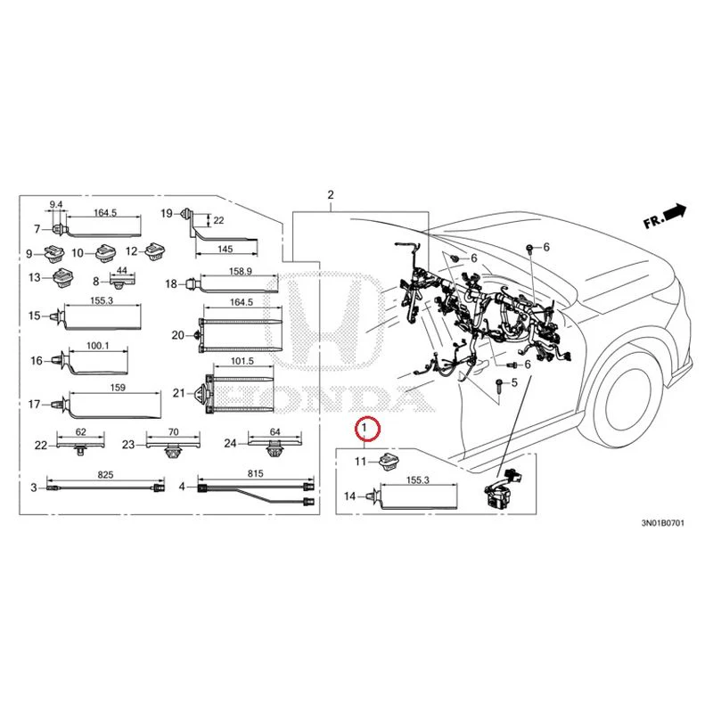 [NEW] JDM HONDA VEZEL e:HEV RV5 2021 Wiring Harness (2) GENUINE OEM - Image 2