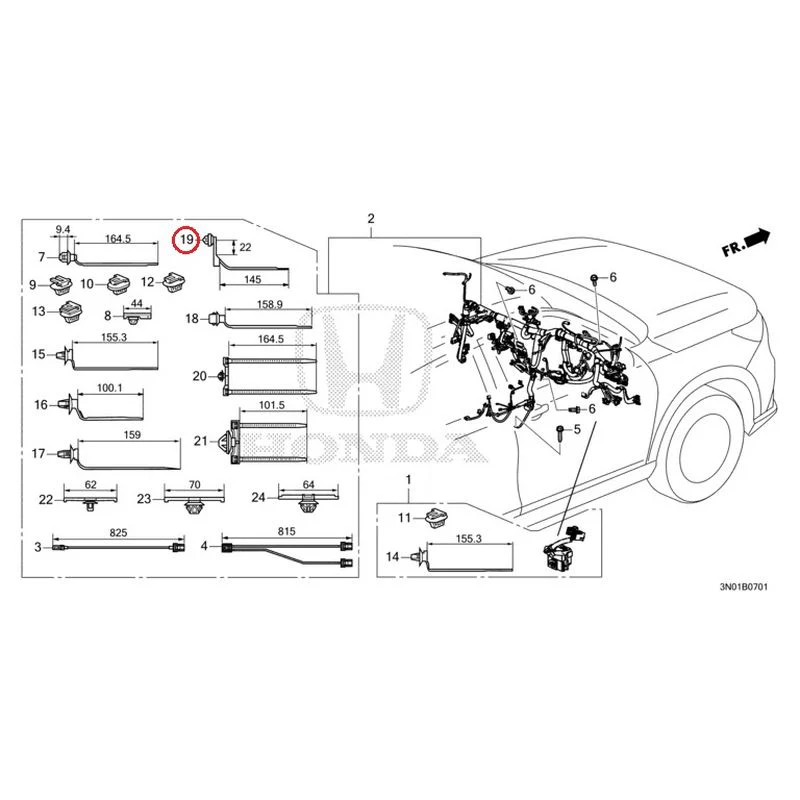 [NEW] JDM HONDA VEZEL e:HEV RV5 2021 Wiring Harness (2) GENUINE OEM - Image 22