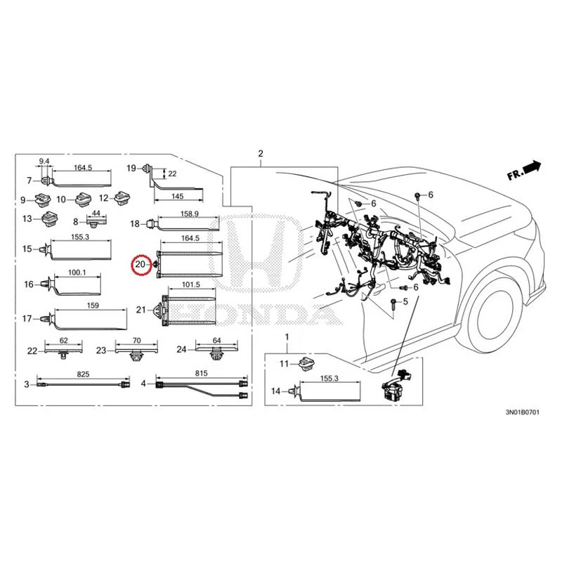 [NEW] JDM HONDA VEZEL e:HEV RV5 2021 Wiring Harness (2) GENUINE OEM - Image 23