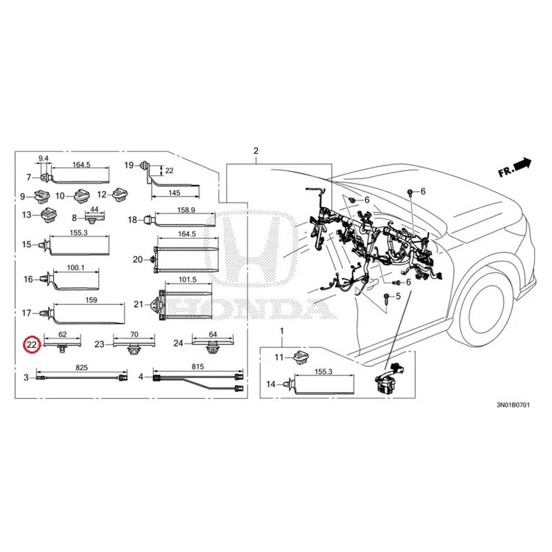 [NEW] JDM HONDA VEZEL e:HEV RV5 2021 Wiring Harness (2) GENUINE OEM - Image 25