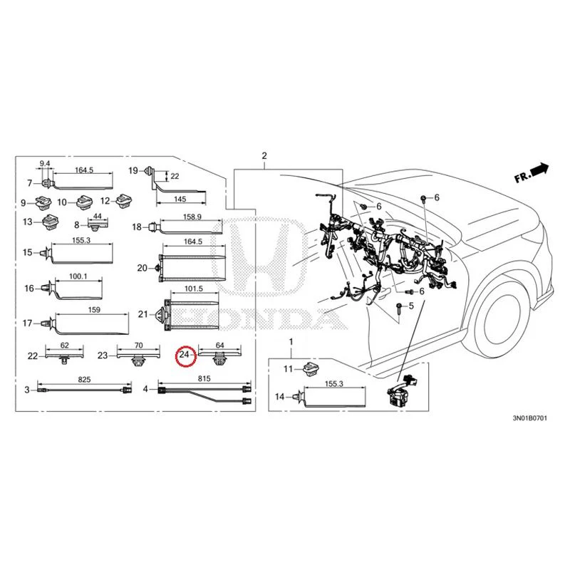 [NEW] JDM HONDA VEZEL e:HEV RV5 2021 Wiring Harness (2) GENUINE OEM - Image 27