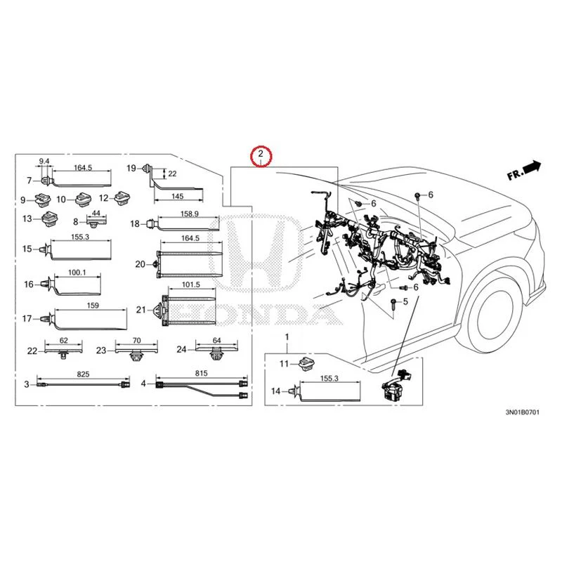 [NEW] JDM HONDA VEZEL e:HEV RV5 2021 Wiring Harness (2) GENUINE OEM - Image 4