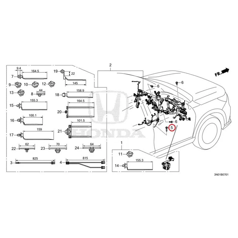 [NEW] JDM HONDA VEZEL e:HEV RV5 2021 Wiring Harness (2) GENUINE OEM - Image 8