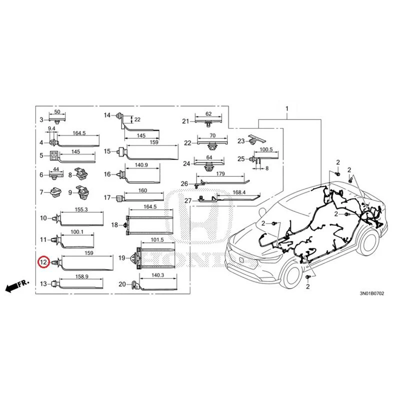 [NEW] JDM HONDA VEZEL e:HEV RV5 2021 Wiring Harness (3) GENUINE OEM - Image 13