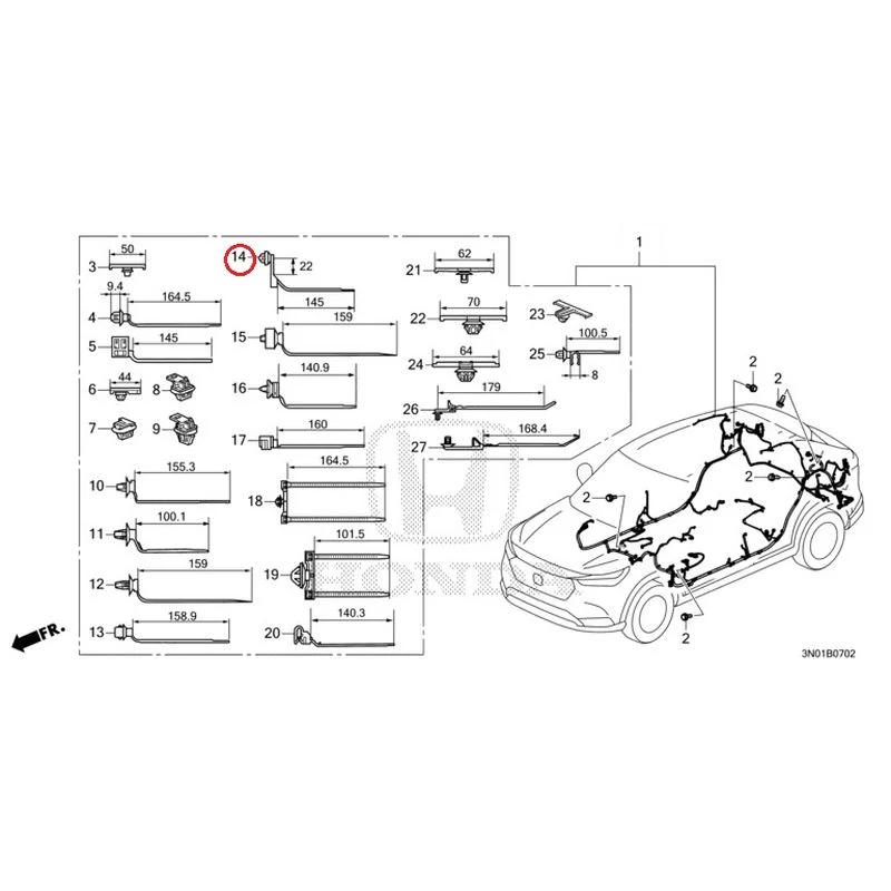 [NEW] JDM HONDA VEZEL e:HEV RV5 2021 Wiring Harness (3) GENUINE OEM - Image 15