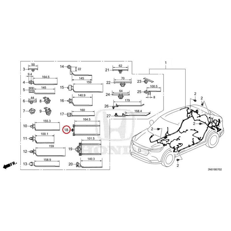 [NEW] JDM HONDA VEZEL e:HEV RV5 2021 Wiring Harness (3) GENUINE OEM - Image 19