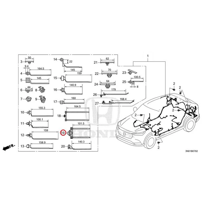 [NEW] JDM HONDA VEZEL e:HEV RV5 2021 Wiring Harness (3) GENUINE OEM - Image 20