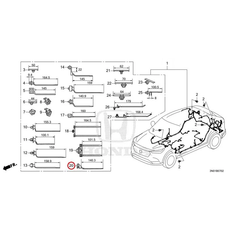 [NEW] JDM HONDA VEZEL e:HEV RV5 2021 Wiring Harness (3) GENUINE OEM - Image 21