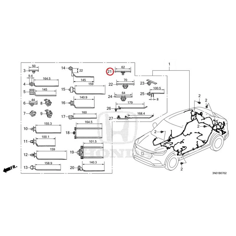 [NEW] JDM HONDA VEZEL e:HEV RV5 2021 Wiring Harness (3) GENUINE OEM - Image 22