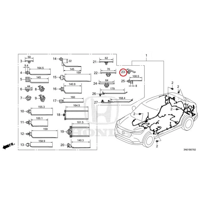 [NEW] JDM HONDA VEZEL e:HEV RV5 2021 Wiring Harness (3) GENUINE OEM - Image 24