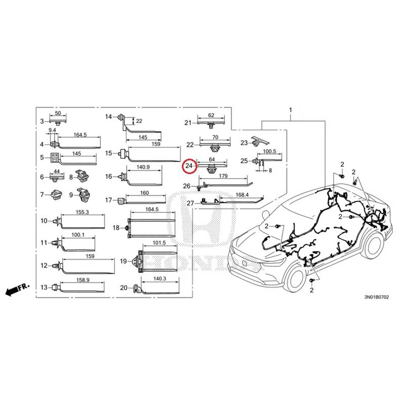 [NEW] JDM HONDA VEZEL e:HEV RV5 2021 Wiring Harness (3) GENUINE OEM - Image 25