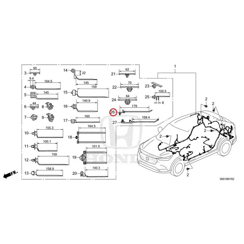 [NEW] JDM HONDA VEZEL e:HEV RV5 2021 Wiring Harness (3) GENUINE OEM - Image 27