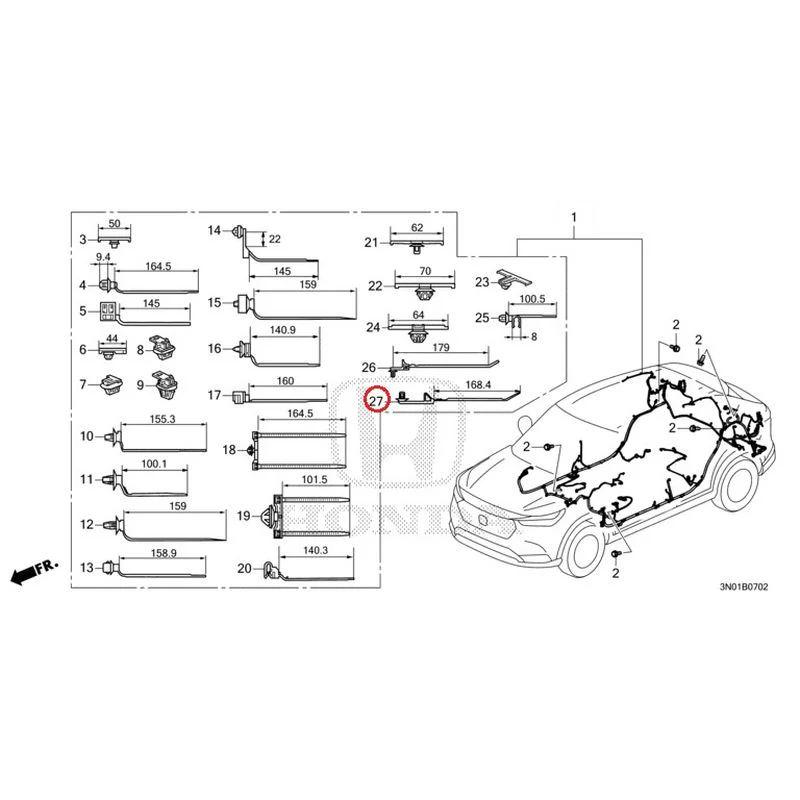 [NEW] JDM HONDA VEZEL e:HEV RV5 2021 Wiring Harness (3) GENUINE OEM - Image 28