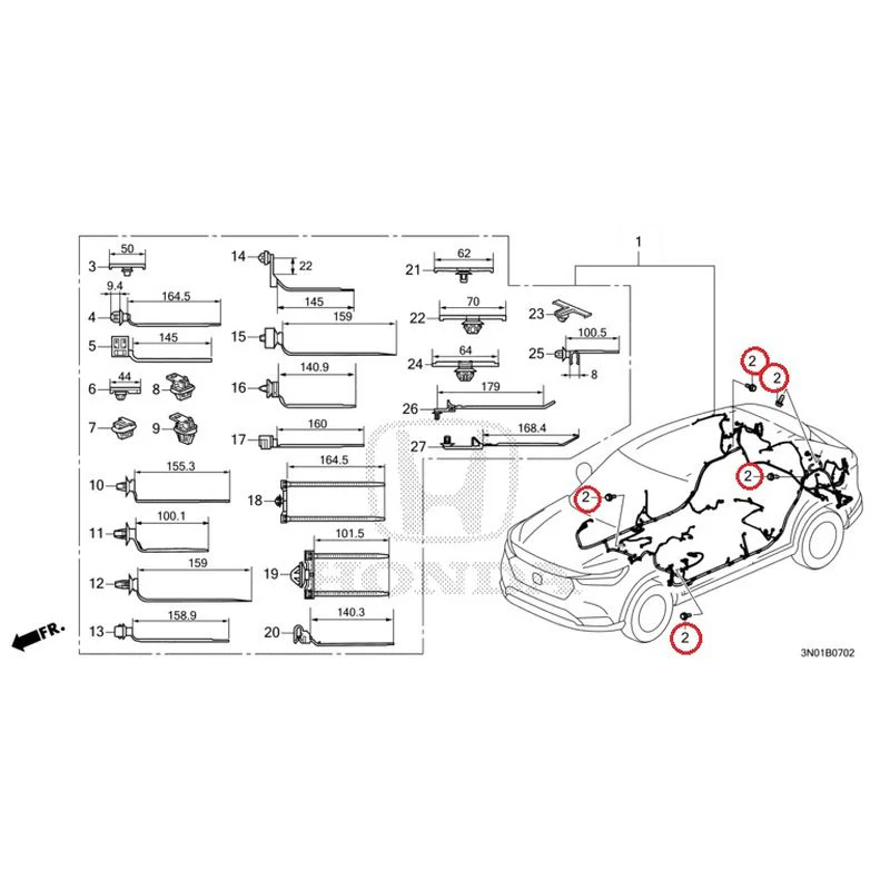 [NEW] JDM HONDA VEZEL e:HEV RV5 2021 Wiring Harness (3) GENUINE OEM - Image 4