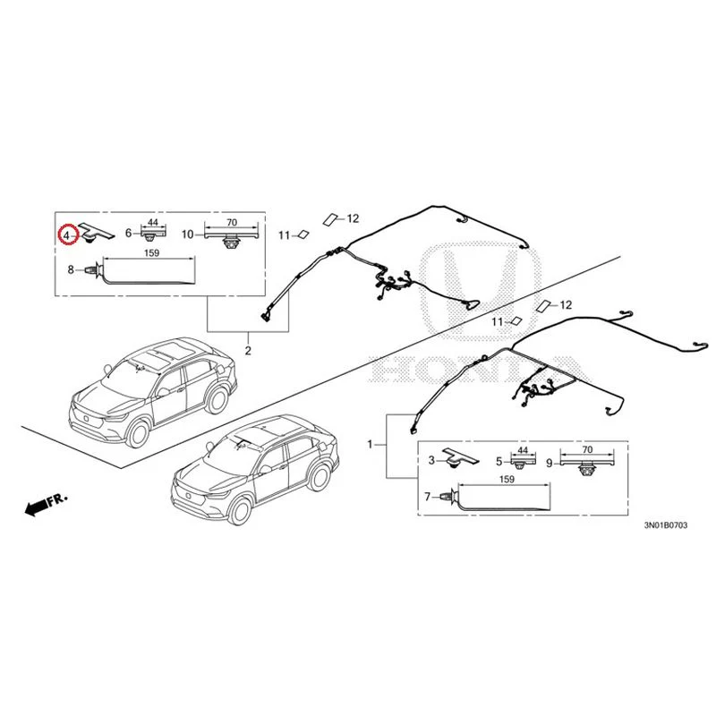 [NEW] JDM HONDA VEZEL e:HEV RV5 2021 Wire Harnesses (4) GENUINE OEM - Image 3