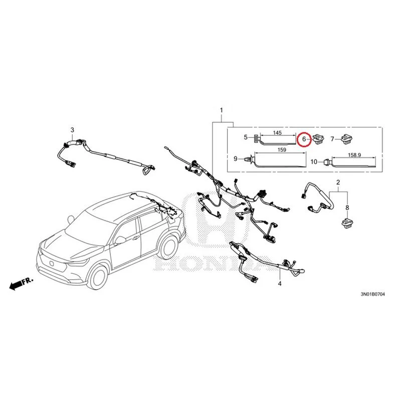 [NEW] JDM HONDA VEZEL e:HEV RV5 2021 Wire Harnesses (5) GENUINE OEM - Image 10