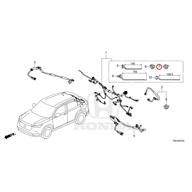 [NEW] JDM HONDA VEZEL e:HEV RV5 2021 Wire Harnesses (5) GENUINE OEM - Image 11