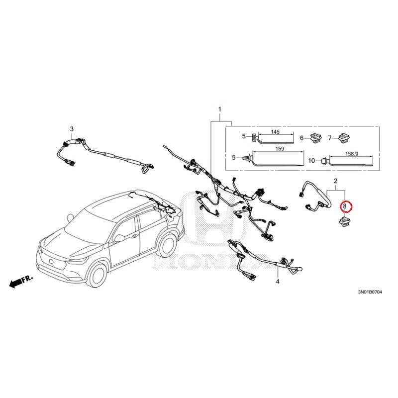[NEW] JDM HONDA VEZEL e:HEV RV5 2021 Wire Harnesses (5) GENUINE OEM - Image 12