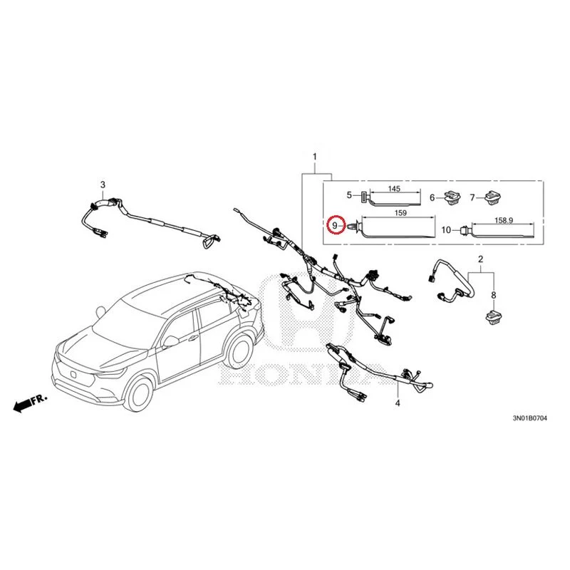 [NEW] JDM HONDA VEZEL e:HEV RV5 2021 Wire Harnesses (5) GENUINE OEM - Image 13