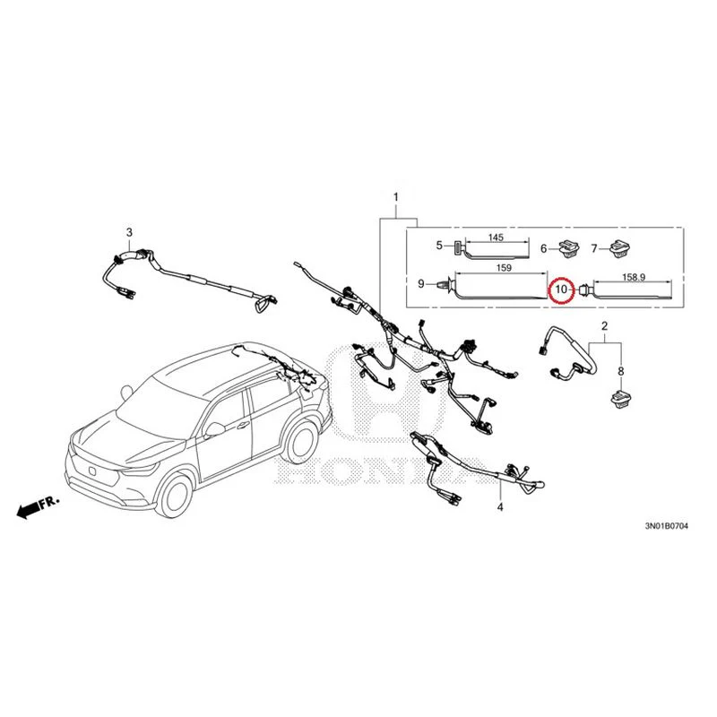 [NEW] JDM HONDA VEZEL e:HEV RV5 2021 Wire Harnesses (5) GENUINE OEM - Image 14
