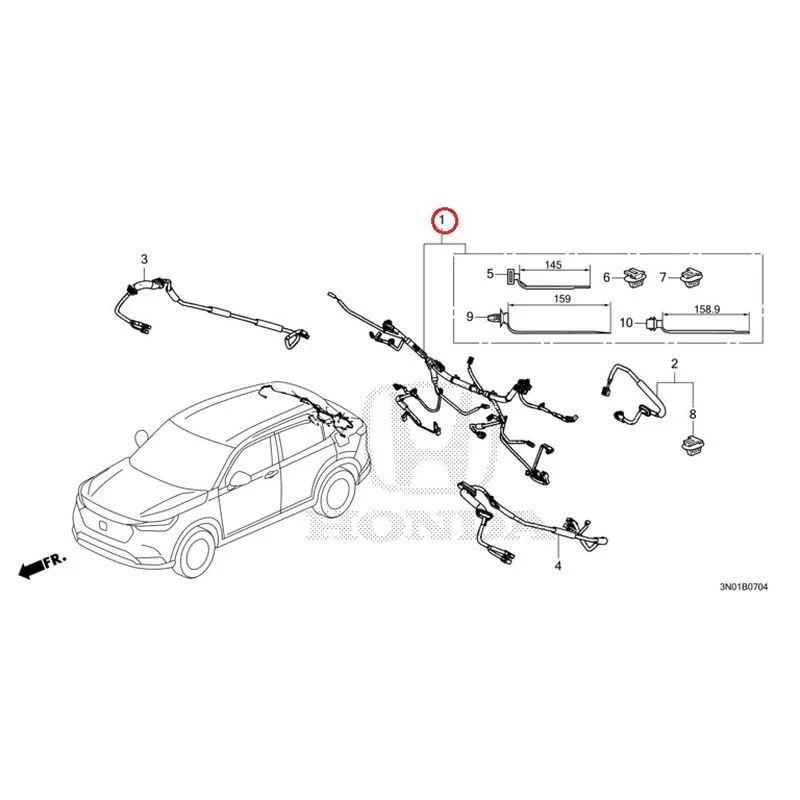 [NEW] JDM HONDA VEZEL e:HEV RV5 2021 Wire Harnesses (5) GENUINE OEM - Image 2