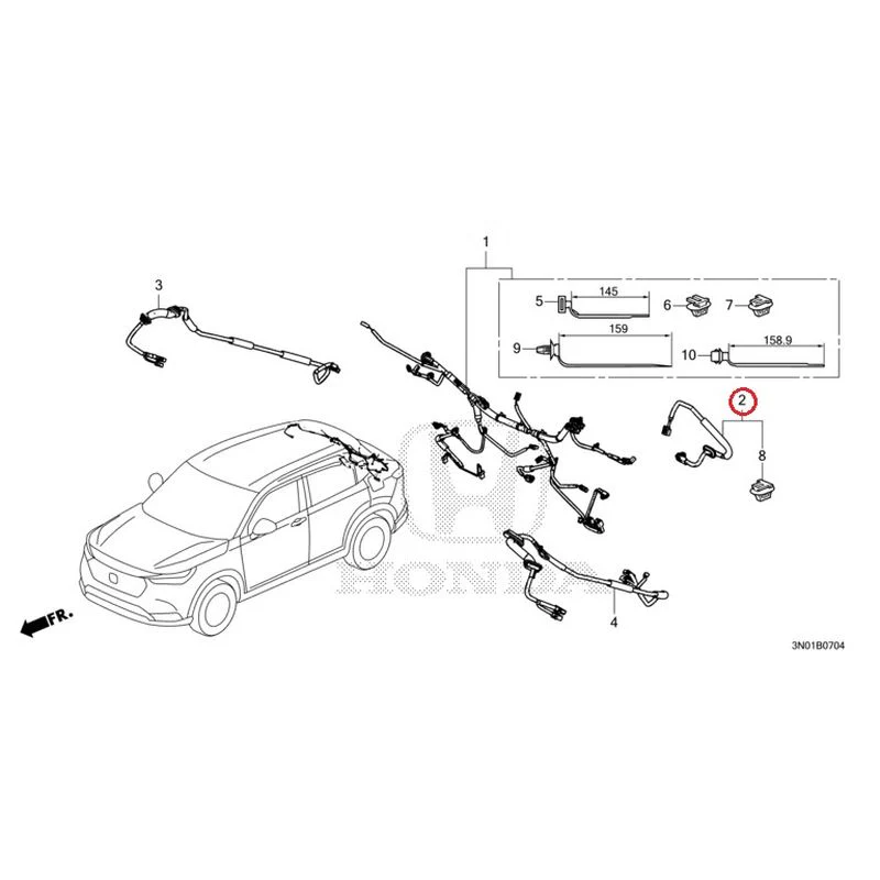 [NEW] JDM HONDA VEZEL e:HEV RV5 2021 Wire Harnesses (5) GENUINE OEM - Image 4
