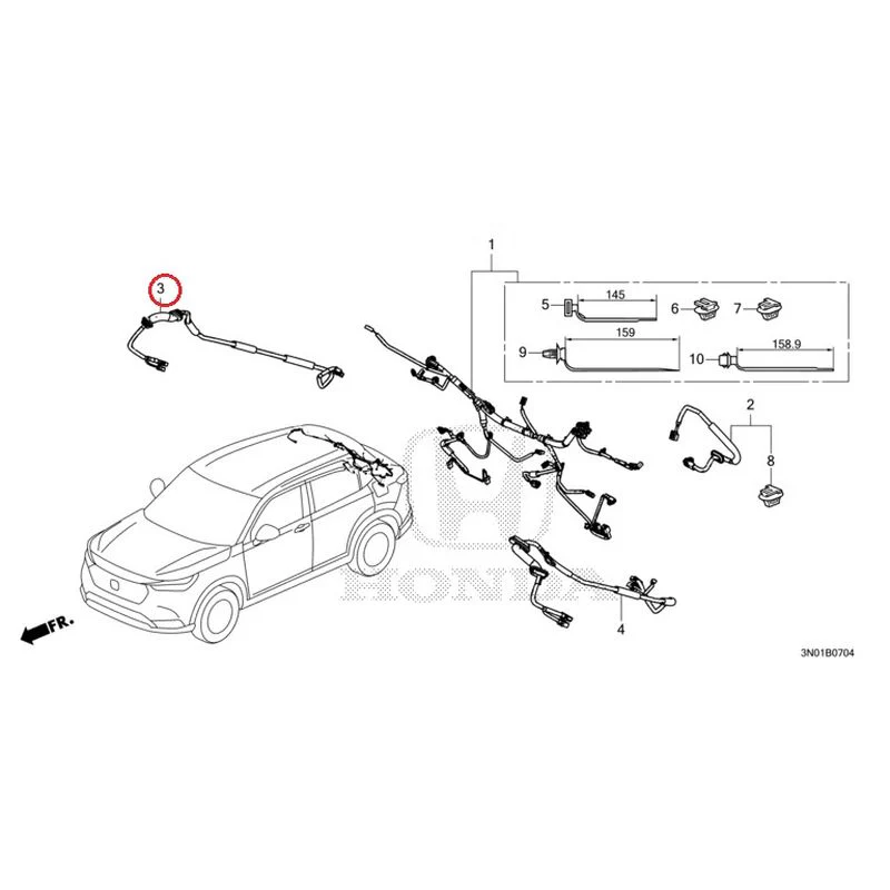 [NEW] JDM HONDA VEZEL e:HEV RV5 2021 Wire Harnesses (5) GENUINE OEM - Image 5