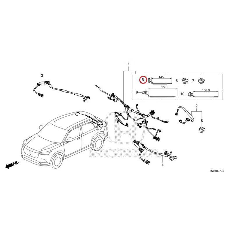 [NEW] JDM HONDA VEZEL e:HEV RV5 2021 Wire Harnesses (5) GENUINE OEM - Image 9