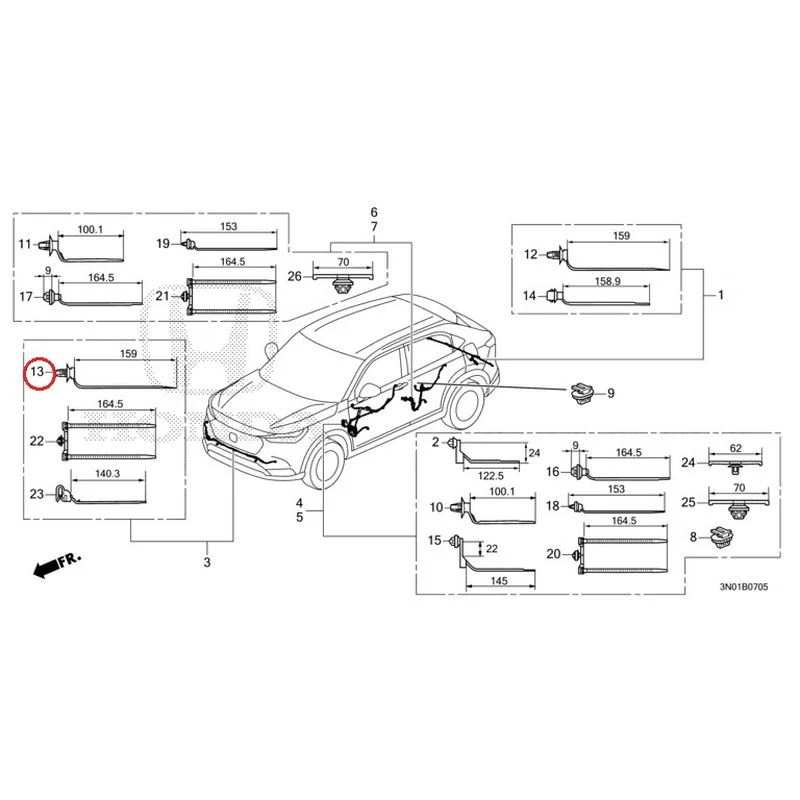 [NEW] JDM HONDA VEZEL e:HEV RV5 2021 Wire Harnesses (6) GENUINE OEM - Image 18