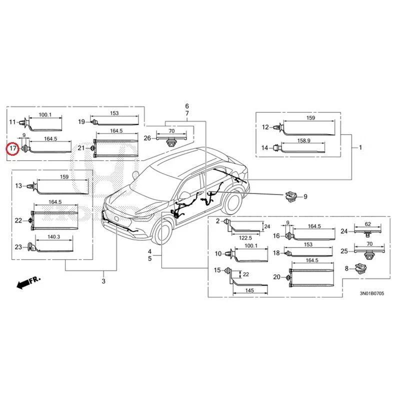 [NEW] JDM HONDA VEZEL e:HEV RV5 2021 Wire Harnesses (6) GENUINE OEM - Image 22