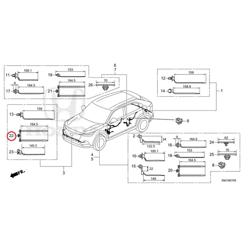 [NEW] JDM HONDA VEZEL e:HEV RV5 2021 Wire Harnesses (6) GENUINE OEM - Image 27