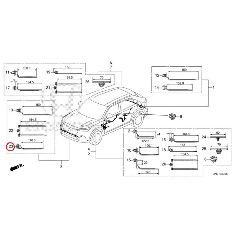 [NEW] JDM HONDA VEZEL e:HEV RV5 2021 Wire Harnesses (6) GENUINE OEM - Image 28