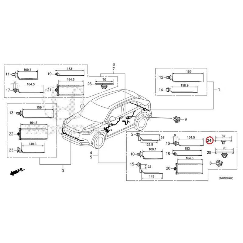 [NEW] JDM HONDA VEZEL e:HEV RV5 2021 Wire Harnesses (6) GENUINE OEM - Image 29