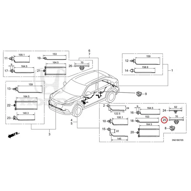 [NEW] JDM HONDA VEZEL e:HEV RV5 2021 Wire Harnesses (6) GENUINE OEM - Image 30