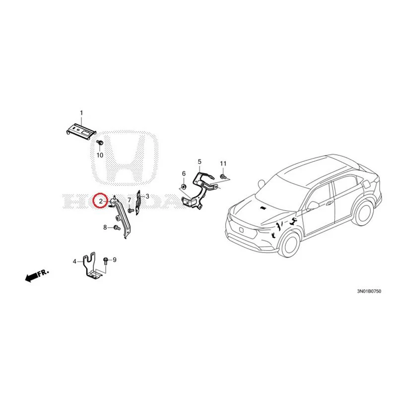 [NEW] JDM HONDA VEZEL e:HEV RV5 2021 Wiring Harness Bracket GENUINE OEM - Image 3