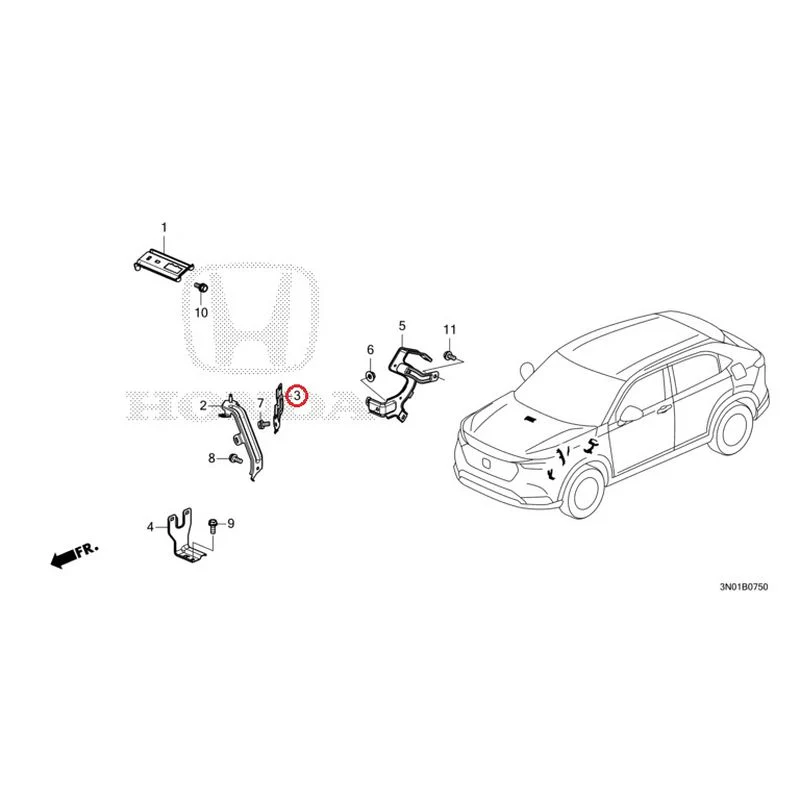 [NEW] JDM HONDA VEZEL e:HEV RV5 2021 Wiring Harness Bracket GENUINE OEM - Image 4