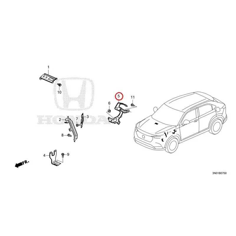 [NEW] JDM HONDA VEZEL e:HEV RV5 2021 Wiring Harness Bracket GENUINE OEM - Image 6