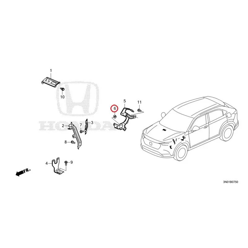 [NEW] JDM HONDA VEZEL e:HEV RV5 2021 Wiring Harness Bracket GENUINE OEM - Image 7