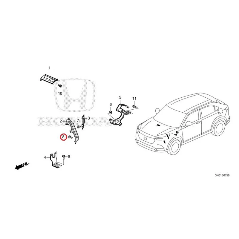 [NEW] JDM HONDA VEZEL e:HEV RV5 2021 Wiring Harness Bracket GENUINE OEM - Image 9