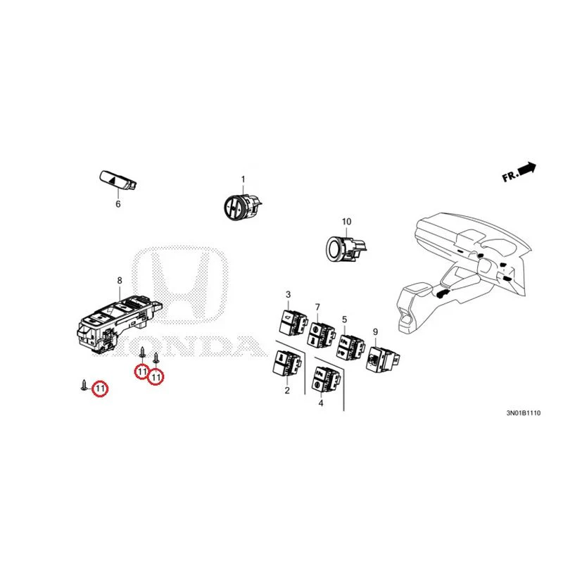 [NEW] JDM HONDA VEZEL e:HEV RV5 2021 Switches GENUINE OEM - Image 10