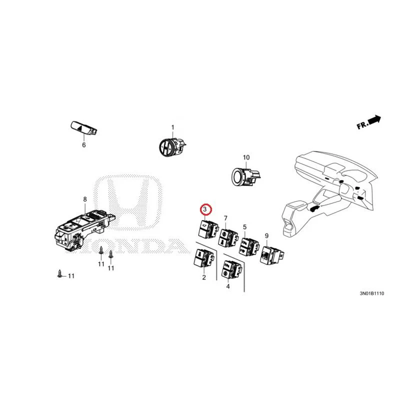 [NEW] JDM HONDA VEZEL e:HEV RV5 2021 Switches GENUINE OEM - Image 3