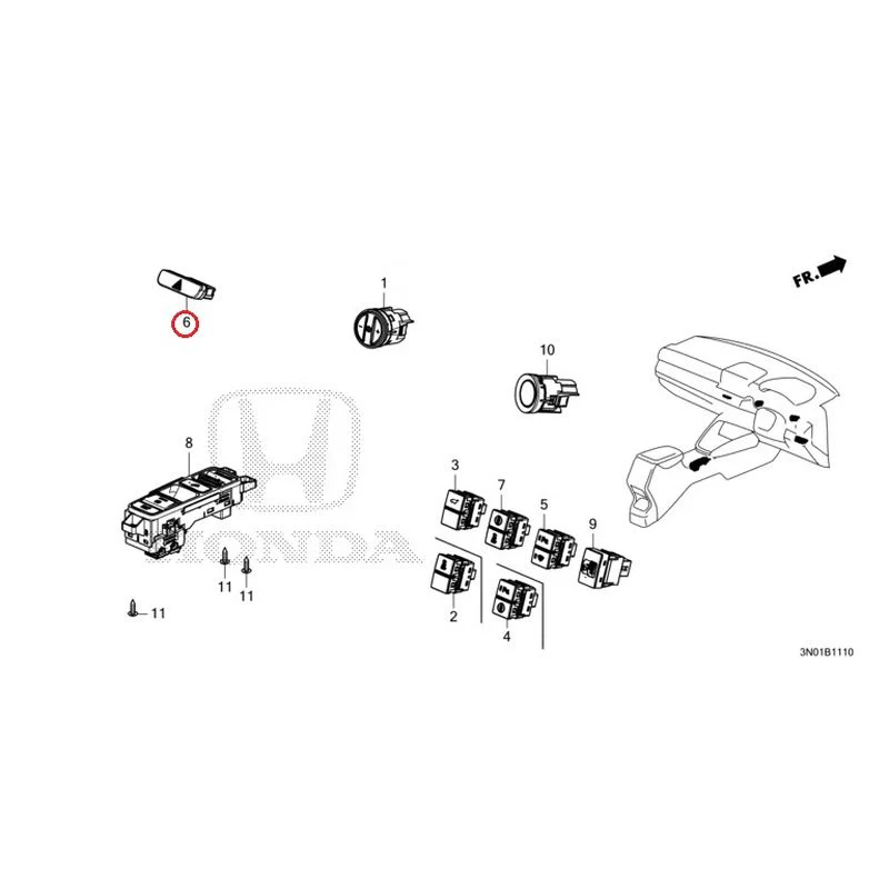 [NEW] JDM HONDA VEZEL e:HEV RV5 2021 Switches GENUINE OEM - Image 5