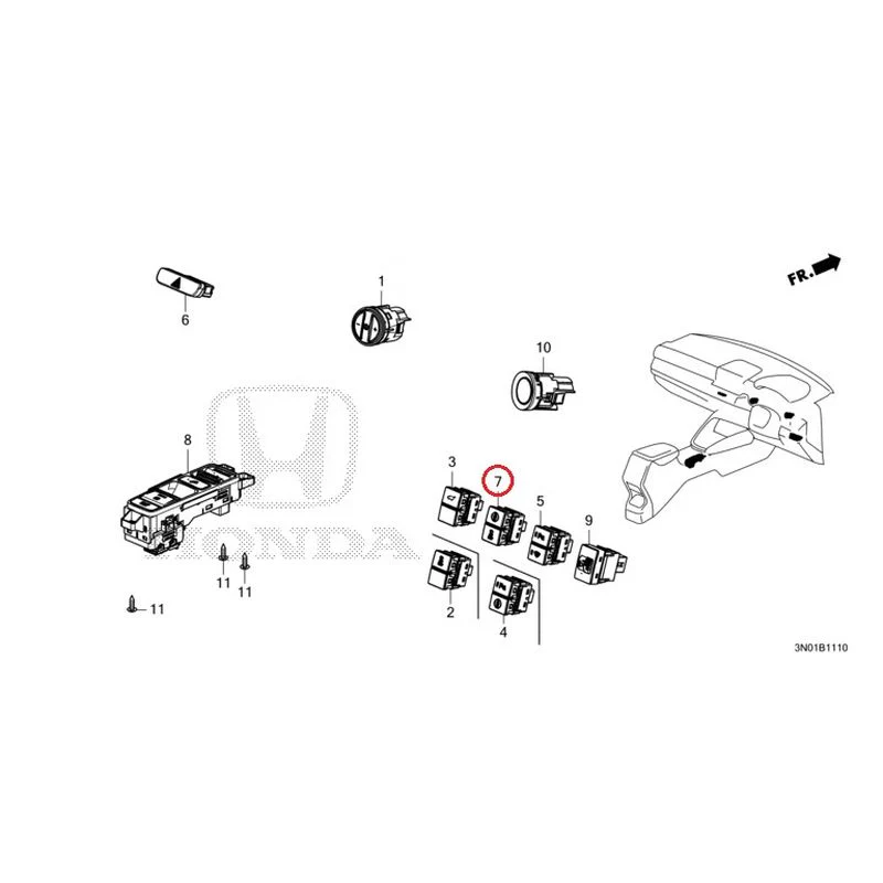 [NEW] JDM HONDA VEZEL e:HEV RV5 2021 Switches GENUINE OEM - Image 6