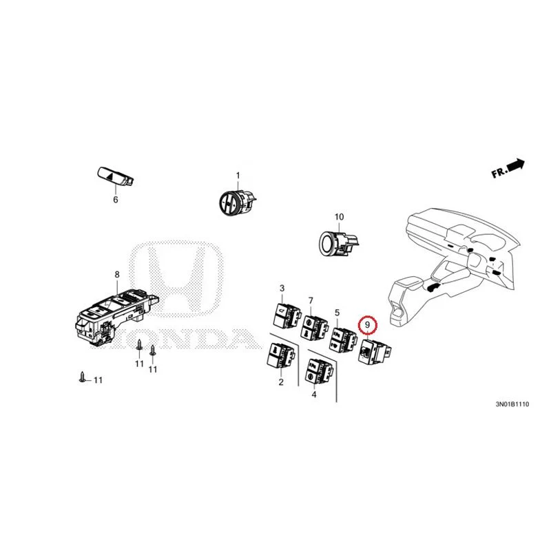 [NEW] JDM HONDA VEZEL e:HEV RV5 2021 Switches GENUINE OEM - Image 8