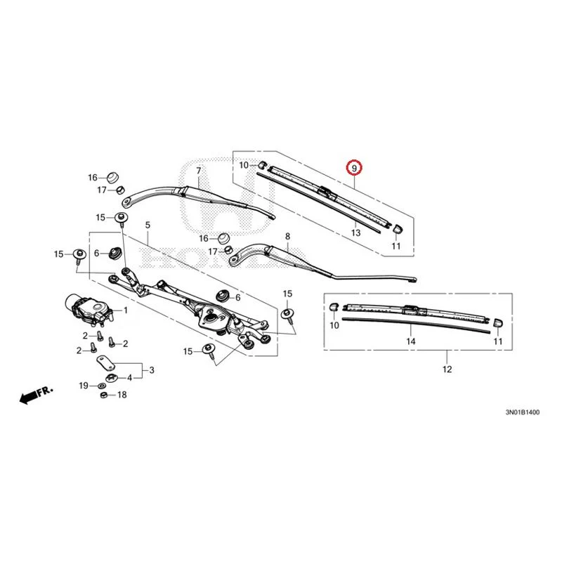 [NEW] JDM HONDA VEZEL e:HEV RV5 2021 Front Windshield Wiper GENUINE OEM - Image 10