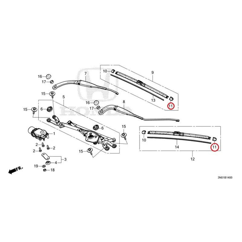 [NEW] JDM HONDA VEZEL e:HEV RV5 2021 Front Windshield Wiper GENUINE OEM - Image 12