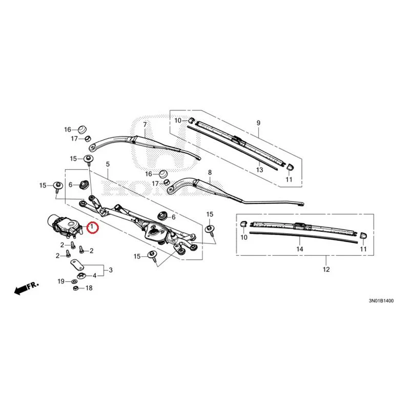 [NEW] JDM HONDA VEZEL e:HEV RV5 2021 Front Windshield Wiper GENUINE OEM - Image 2